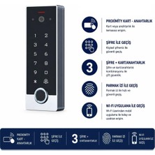 Sarkey SR-260 Em Wifi Tuya Video Interkomlu Parmak Izi Şifreli Proximity Kart Okuyucu 125 Khz