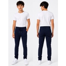 Dıgıl Kids Ribana Bel Kanvas  Lise Boy Okul Pantalonu Likralı Unisex