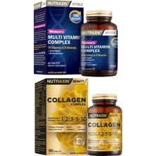 Collagen Complex Tip 1-2-3-5-10 3120 Mg 90 Tablet ve Nutraxin Women's Multi Vitamin Complex 60 Tablet Seti