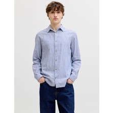Jack & Jones Jjesummer Lınen Blend Shırt L/s Sn Infinity