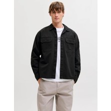 Jack & Jones Jcoben Classıc Fusıon Badge Overshırt Black