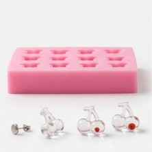 Karakız Mini Kiraz Salkımı Silikon Kalıp 12 Li 1.5 Cm