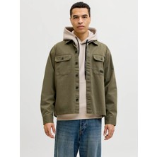 Jack & Jones Jcoben Classıc Fusıon Badge Overshırt Grape Leaf