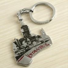 Zero Land Svl-Shop Istanbul Yazılı Metal Anahtarlık-Gümüş Rengi
