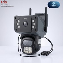 Vorex Trio TR-WX249 PTZ Çift Lens WiFi 12V IP66 Güvenlik Kamerası 3 Görüntü Veesky Uygulama