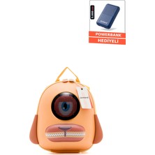 Jarmend Golden Retriever Led Gözlü Çocuk Sırt Çantası Köpek Figürlü Işıklı Okul Powerbank Hediyeli