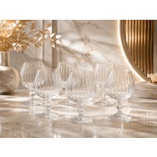Crystalex Kristal Kesme Kahve Yanı Su Bardağı Kadeh 250ML 6 'lı Set | Kahve Yanı Su Bardağı- Su Kadehi -Dik