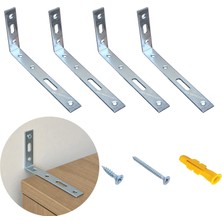 Mr.Bracket Deprem Dolap Sabitleme Aparatı Seti 6.5X13.5CM - Mobilya Eşya Duvara Sabitleyici L Gönye Köşebent