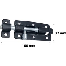 Mr.Bracket Siyah Dekoratif Çelik Mavzer Sürgü 10CM No:3 - Kapı Arkası Pencere Dolap Kapak Çekmece Sürgüsü Kilit
