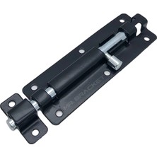 Mr.Bracket Siyah Çelik Büyük Mavzer Sürgü 14.5cm No:5 - Kapı Arkası Pencere Dolap Kapak Çekmece Sürgüsü Kilit