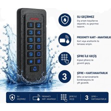 Sarkey SR-206 Em-W IP68 Su Geçirmez Kartlı ve Şifreli Geçiş Sistemi Proximity Rfıd Kart Okuyucu 125 Khz