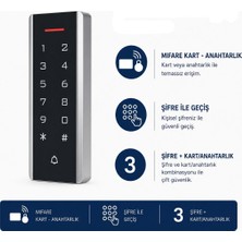 Sarkey SR-205 Mf Mifare Kartlı ve Şifreli Geçiş Sistemi Rfıd Kart Okuyucu 13.56 Mhz