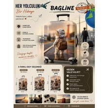 Bagline Esnek Valiz Kılıfı | Su Geçirmez, Yıkanabilir, Dayanıklı Kumaş | Tüm Boy Valizlerle Uyumlu Koruma Kılıfı