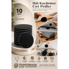 Transformacion Halı Kaydırmaz Cırt Pedler Nevresim Minder Kaydırmaz Yapışkanlı 10 Adet 5 cm Güçlü Tutuşlu Çok Amaçlı Cırt Bant Ped Halı Paspas Koltuk Sabitleyici 720806