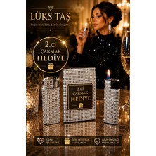 Lüks Taş Taşlı Sigara Kutusu ve Çakmak kısa kalın  Sigara İçin Şık Tasarım