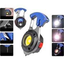 Tekno Hediye Powermaster - Çok Fonksiyonlu Şarjlı LED El Feneri Anahtarlık 500 Lümen Kamp Lambası Tornavidalı Kesicili Mıknatıslı Cep Feneri