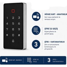 Sarkey SR-208 Mf Mifare Kart Okuyucu 13.56 Mhz Şifreli Geçiş Kontrol Sistemi 2000 Kullanıcı