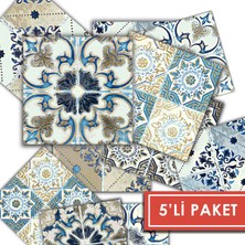Tink Kendinden Yapışkanlı Fas 4 Desenli Pvc Karo 15X15 cm 5’li Paket