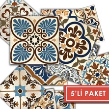Tink Kendinden Yapışkanlı Karma Fas Desenli Pvc Karo 10X10 cm 5’li Paket