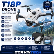 T18P Uzaktan Kumandalı 4K Hd Kameralı Drone Fırçasız Motor Engel Tanıma