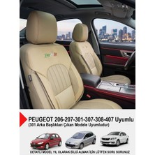 Gm Design Perfetto Serisi Lüks Keten Oto Koltuk Kılıfı - (Peugeot 206-207-208-306-307-407- Uyumlu)