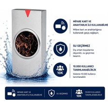 Sarkey SR-209 Mf-W Mifare Kart Okuyucu 13.56 Mhz IP68 Metal Kasa 10000 Kullanıcı Kapasiteli Geçiş Kontrol Sistemi