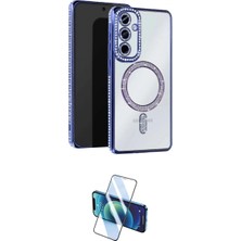 Marsilyan™- Galaxy A25 5g Kılıf Zirve Doku Prime - Siyah 3D Antistatik Cam Ekran Koruyucu