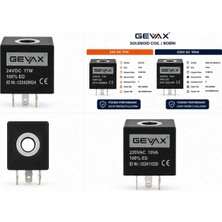 Gevax Solenoid Valf Bobini 24V Dc 17W / 220V Ac 19VA %100 Ed