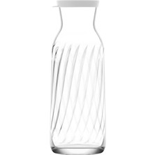 Lav Fonte Cam Karaf Tekli 1,2 L Gri Silikon Kapaklı (Sürahi) (BPA ve Kurşun İçermez)