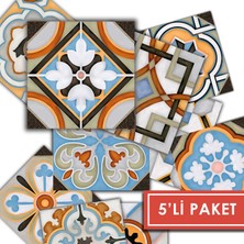 Tink Kendinden Yapışkanlı Fas 2 Desenli Pvc Karo 10X10 cm 5’li Paket