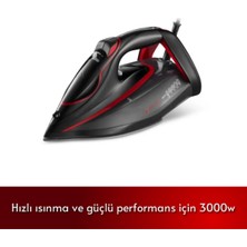 Empressco Gelişmiş Seramik Tabanlı Buharlı Ütü, LED Ekran, Otomatik Kapanma, Anti-Kireç