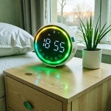 Empressco Portatif Işıklı Bluetooth Hoparlörlü Dijital Saat ve Alarm Sistemli