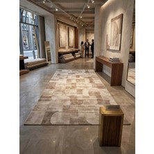 Merinos Vincent Still 78050 070 Leke Tutmaz, Tozumaz Kahve Yumuşak Modern Halı Salon Oturma Odası Halısı