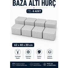 ByKurt Hurç Seti Fermuarlı Baza Altı Hurcu Yorgan Battaniye Kıyafet Saklama Organizeri 8\'li
