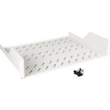 Lande 2u Sabit Raf | 19'' Rack Uyumlu | 350 mm Derinlik | 15 kg Taşıma Kapasitesi | Açık Gri (Ral 7035)