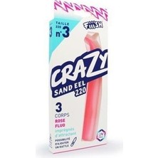 Fiiish Crazy Sandeel CSE220/3 CSE242 3x Gövde Rose Fluo Uv Silikon Yem