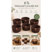 Fabrix Home 3’lü Premium %100 Pamuk Oval Sepet Seti – Organize Şıklık - Kahverengi