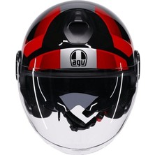Agv Eteres Camogli Black Red Purple Açık Kask