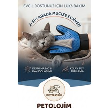 Petolojim Kedi Köpek Statik Tüy Toplama Masaj Etkili Tarama Eldiveni Tüy Toplayıcı