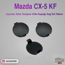 AutoPit 3D Mazda Cx-5 Kf Uyumlu Arka Tampon Vida Kapağı Takımı (Sağ + Sol)