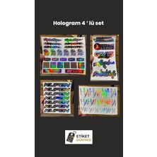 Etiket Dünyası Hologram Hahaha Kupon Motorsiklet Bisiklet Kask Etiket Seti