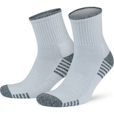 Gowith 2'li Penye Pamuklu Taban Altı Havlulu Dikişsiz Renkli Fitilli Kadın ve Erkek Spor Çorabı 3502