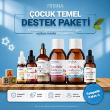 Fıtrina Çocuk Temel Destek Paketi | D3 Kids + Ferrotrin Kids + Kavitrin Kids + Minatrin Kids + Lugol İyot Çözeltisi + Udi Hindi Yağı | 6’lı Kombin Set (Sempatik Paket 5)