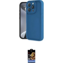 Marsilyan™- iPhone 16 Pro Kılıf Yankı Yansıma Özel Seri - Siyah Buffer Hayalet Cam Ekran Koruyucu