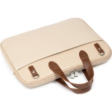 Misingpiece Air Pro 13.3" & 14" Inç Uyumlu Laptop Evrak Çantası Bej