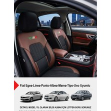 Gm Design Perfetto Serisi Lüks Keten Oto Koltuk Kılıfı - (Fiat Egea-Linea-Punto-Albea-Tipo-Uno Uyumlu)
