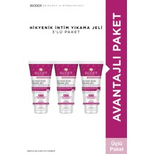 Bioder Intim Yıkama Jeli 3 x 200 ml - Laktik Asit, Probiyotik, Çay Ağacı Yağı, Allantoin, Bisabolol