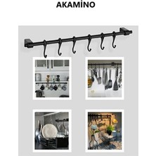Empressco Siyah Çok Amaçlı 6 Kancalı Mutfak ve Banyo Askısı, Pratik ve Şık Tasarım