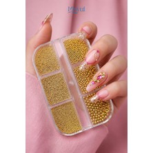 Misyul Tırnak Süsleme Gold Havyar Charm Seti, Nail Art Tırnak Süslemesi
