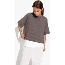 Parfois Kadın Çizgili Pamuklu T-Shirt